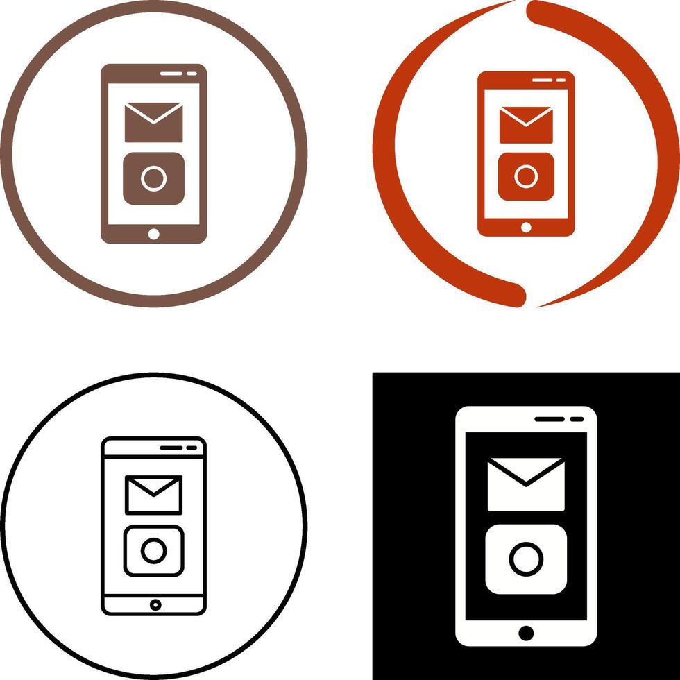 Unique Mobile Applications Icon Design vector