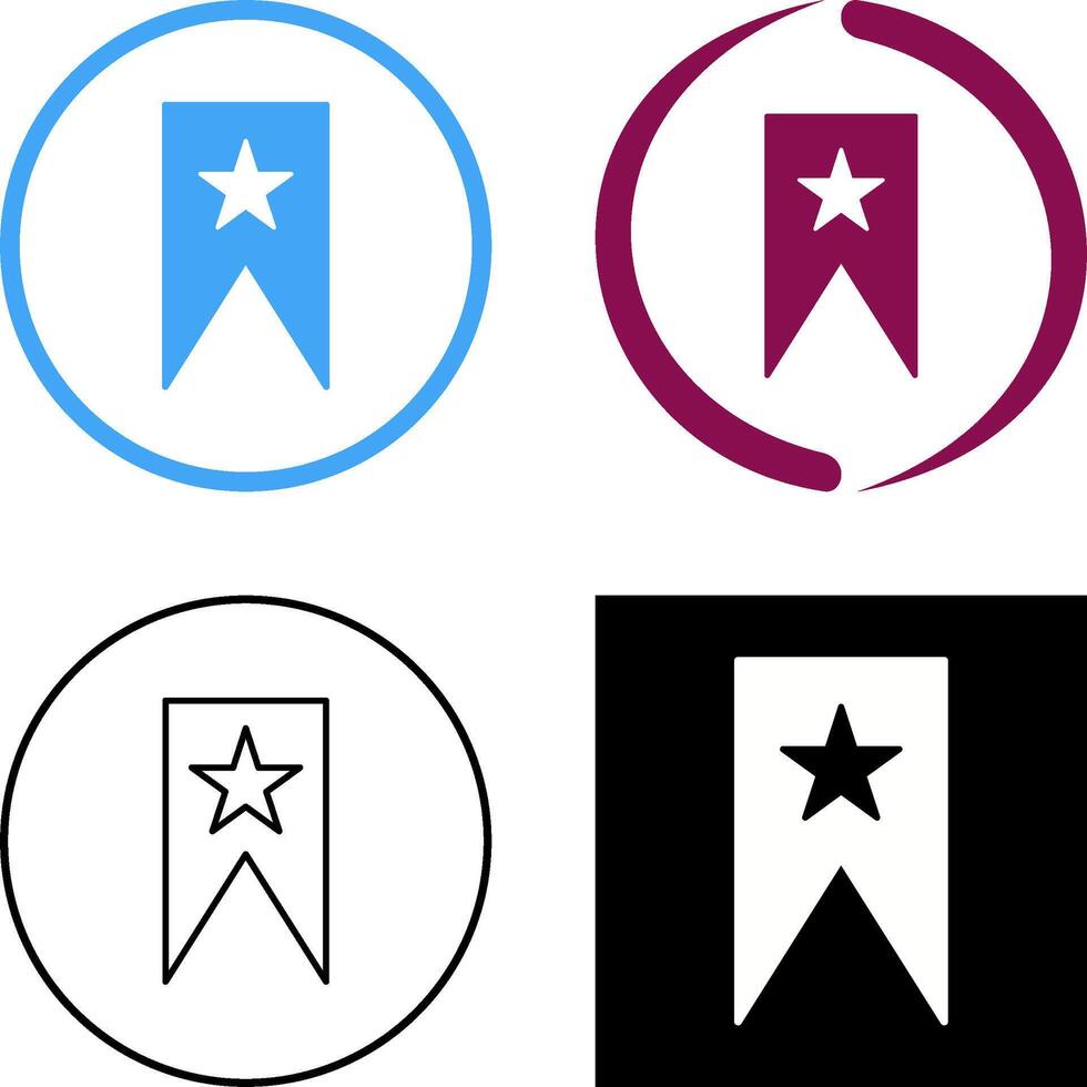 Unique Bookmarking Services Icon Design vector