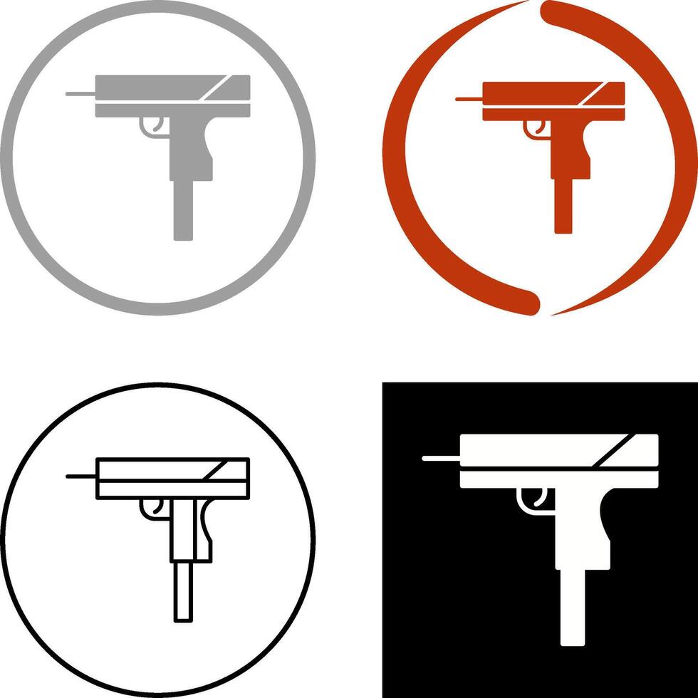 Unique Gun Icon Design vector