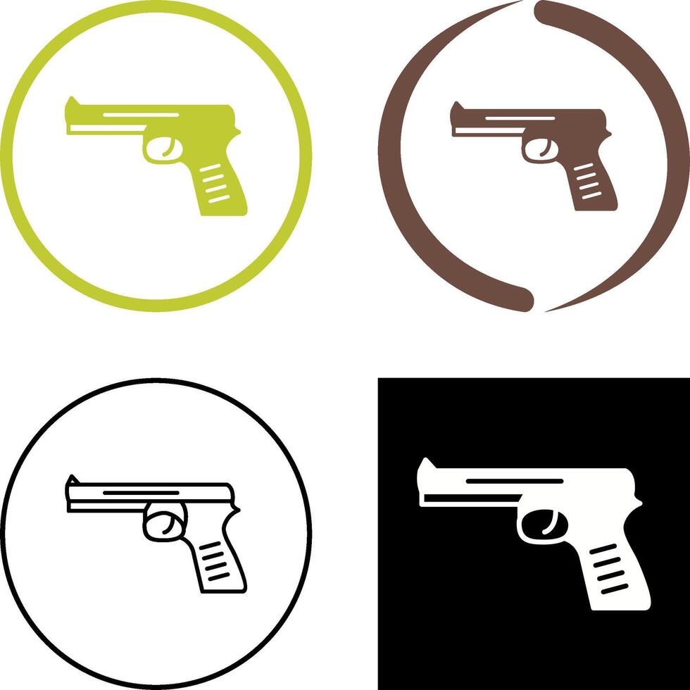Unique Pistol Icon Design vector