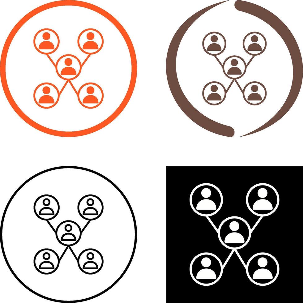 Unique Company Network Icon Design vector