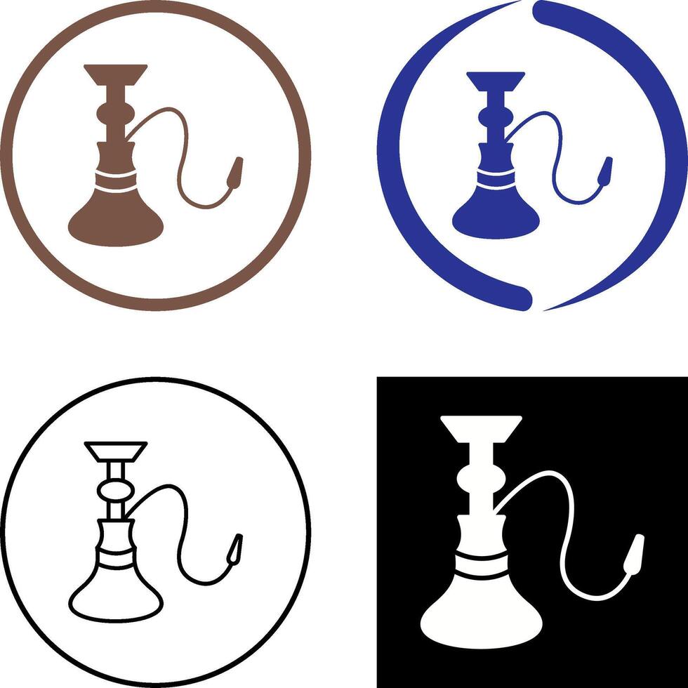 Unique Hookah Icon Design vector