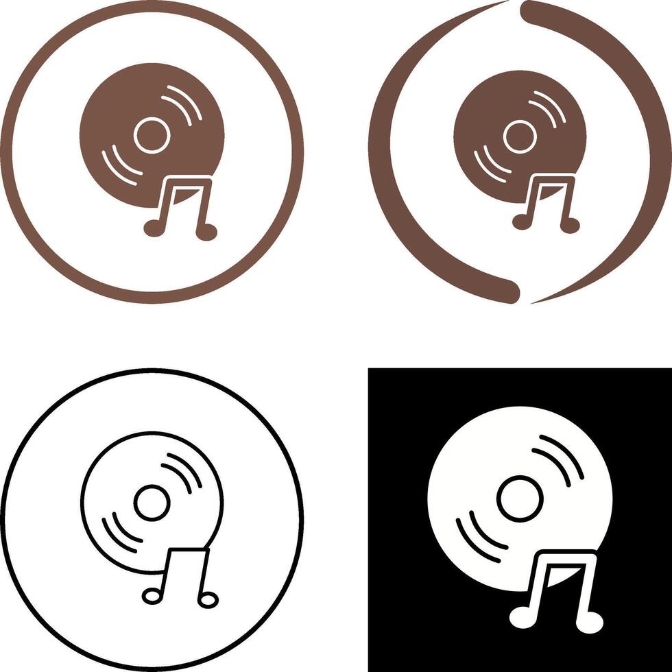 Unique Music CD Icon Design vector