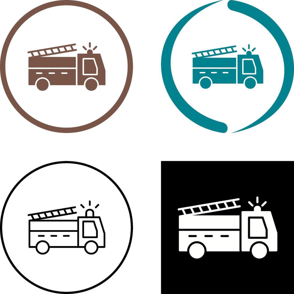 Unique Fire Truck Icon Design vector