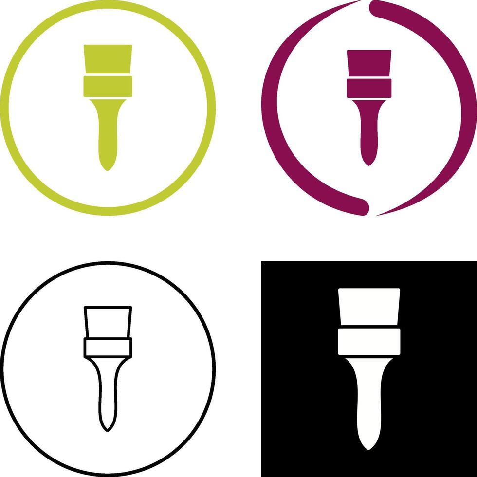 Unique Brush Icon Design vector