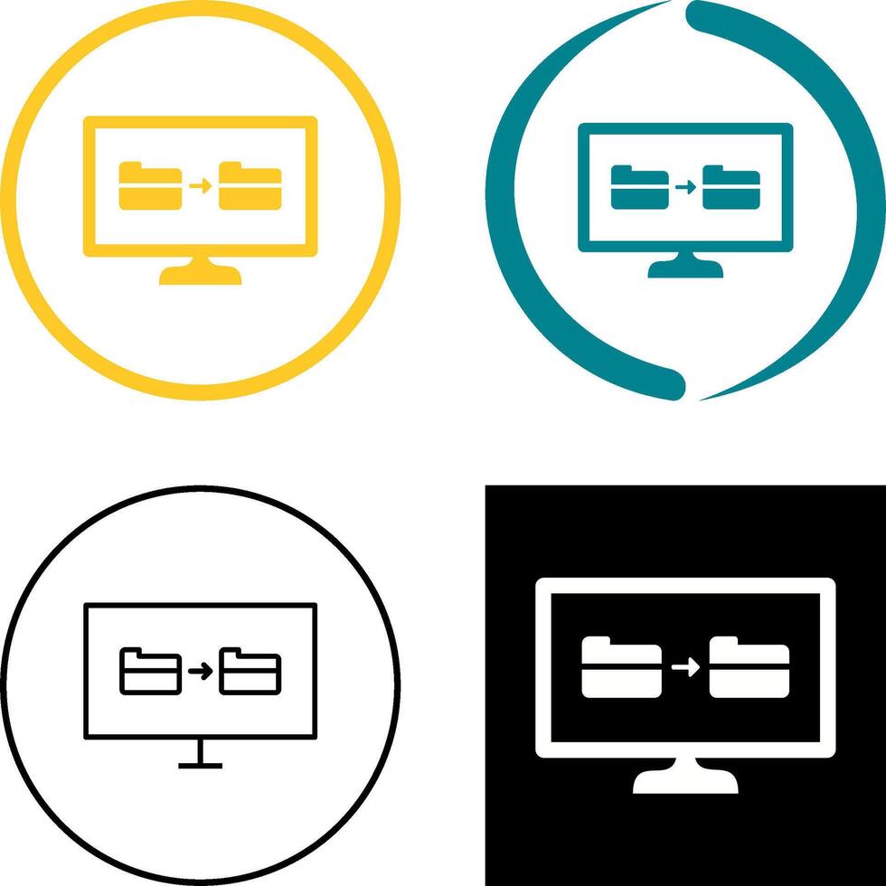 Unique File Sharing Icon Design vector
