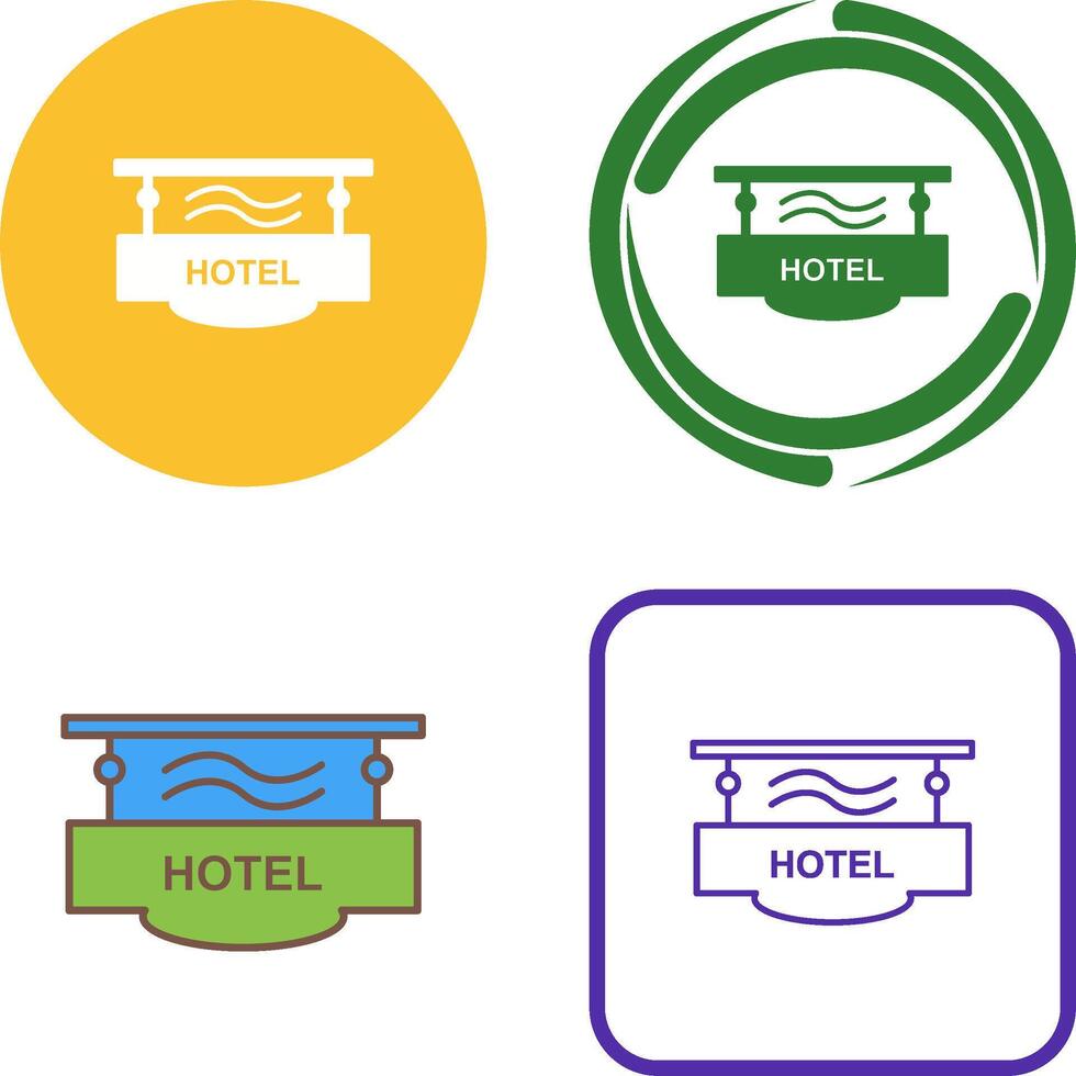 hotel firmar icono diseño vector