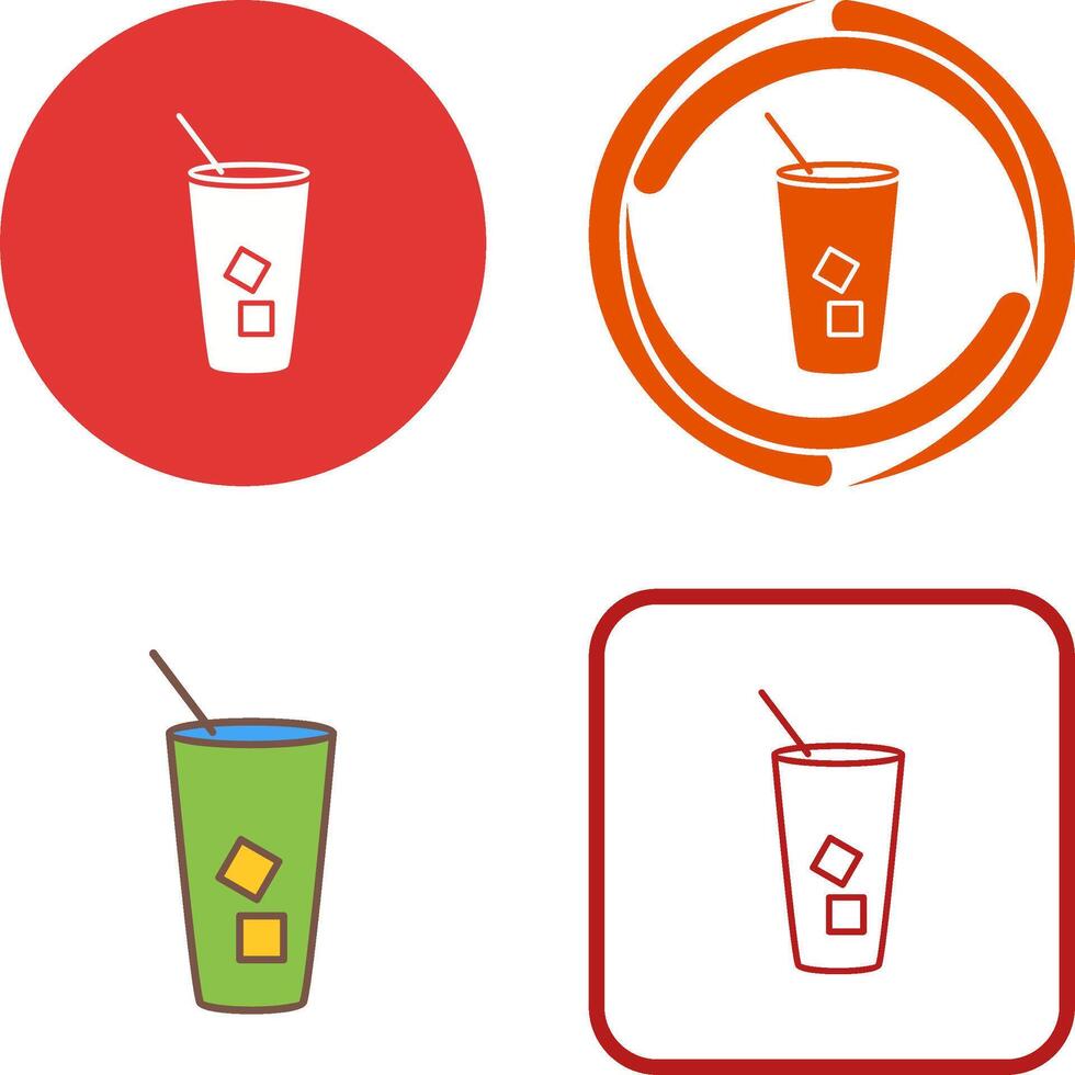 Iced Coffee Icon Design vector