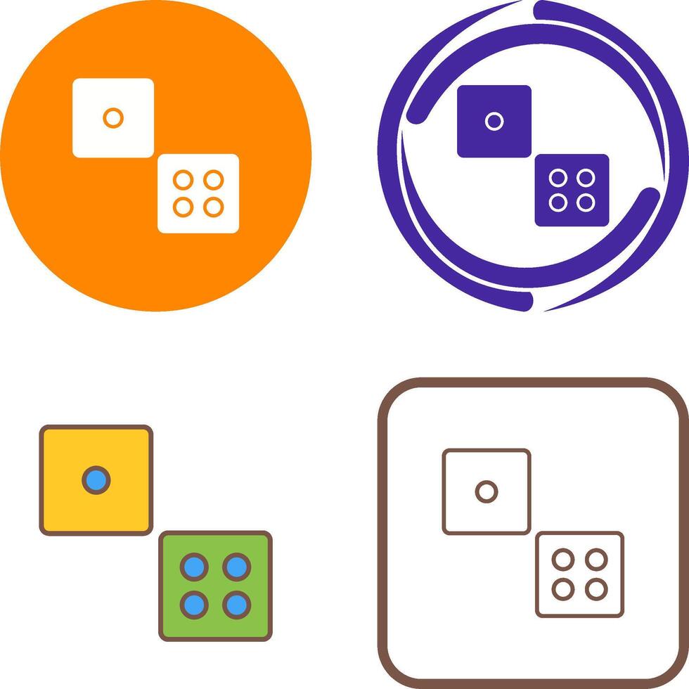 Dice Icon Design vector