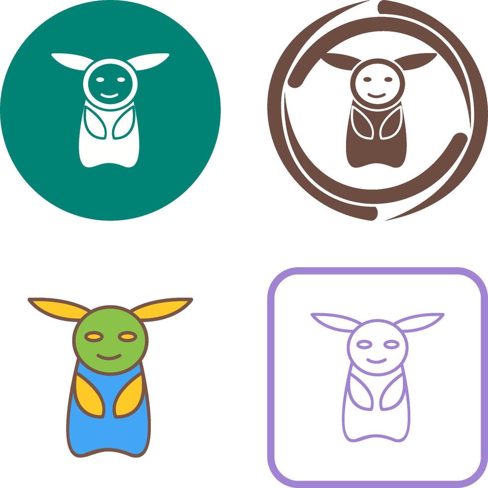 Unique Game Character Icon Design vector