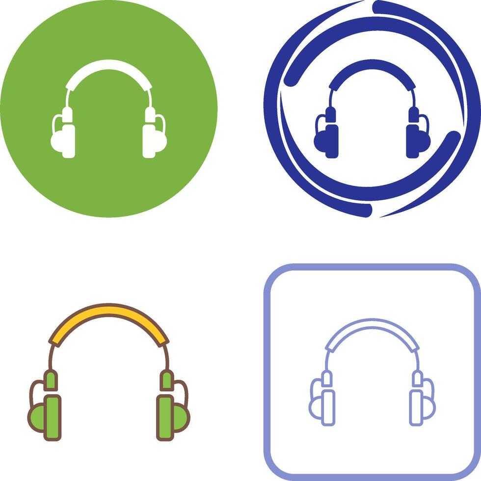 Unique Headphones Icon Design vector