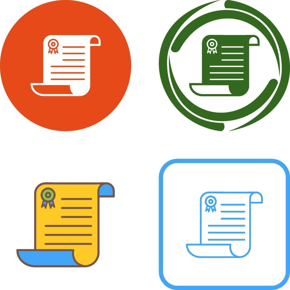 Unique Diploma Icon Design vector