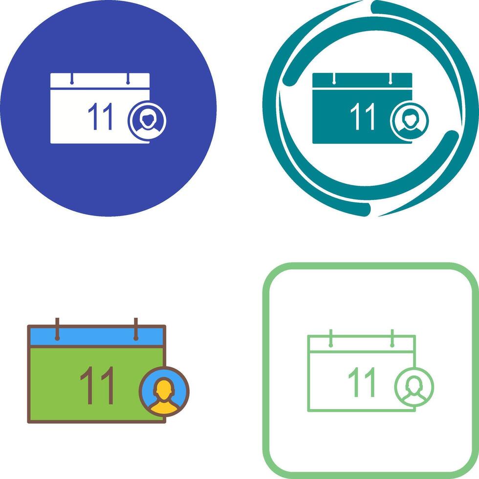 Unique Event Management Icon Design vector