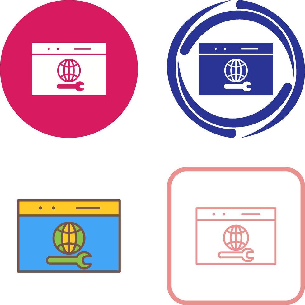 Unique Web Support Icon Design vector
