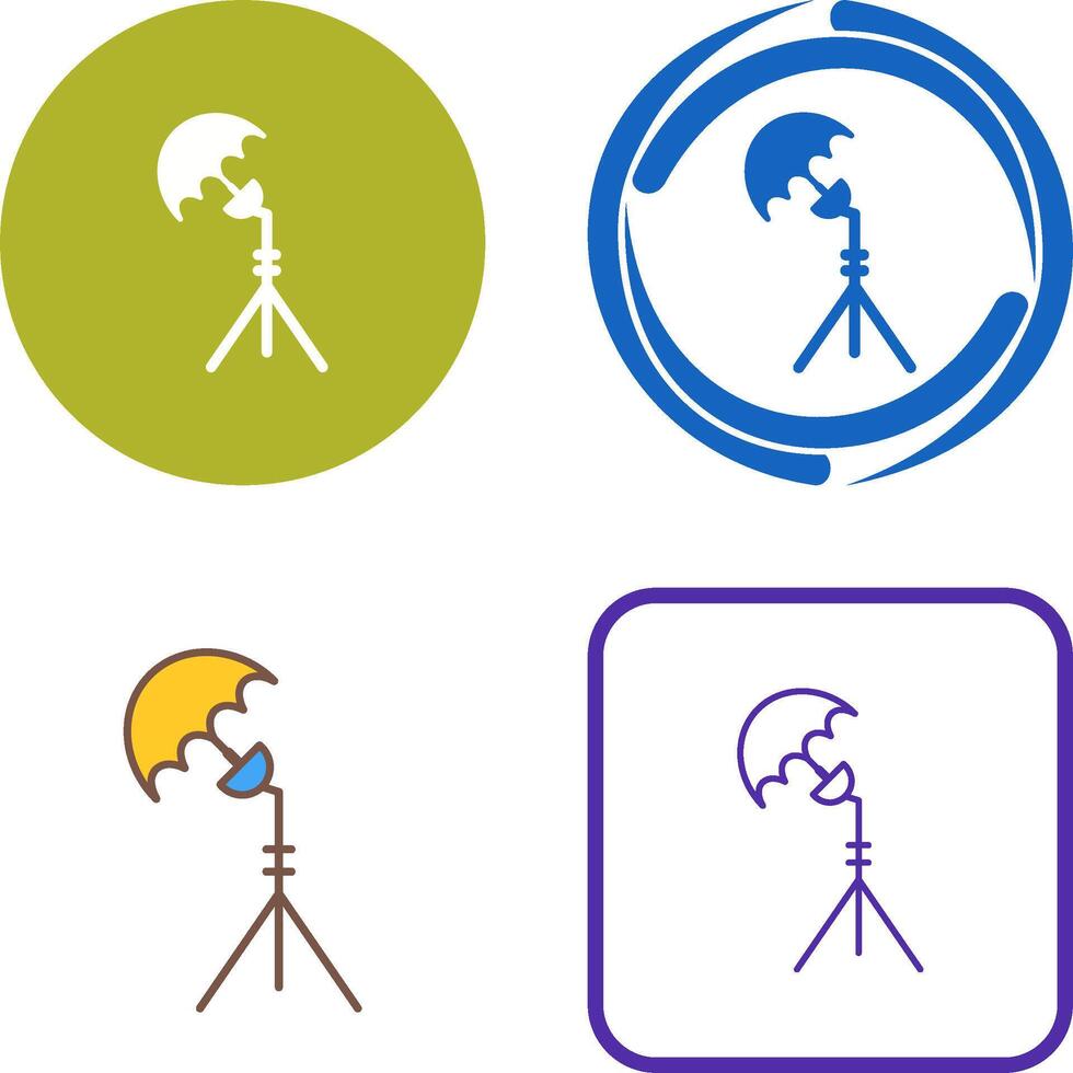 Unique Light Stand Icon Design vector