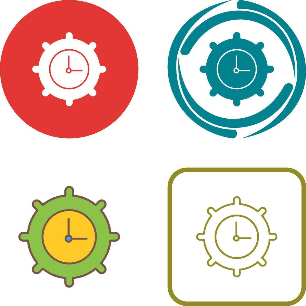 Time Settings Icon Design vector