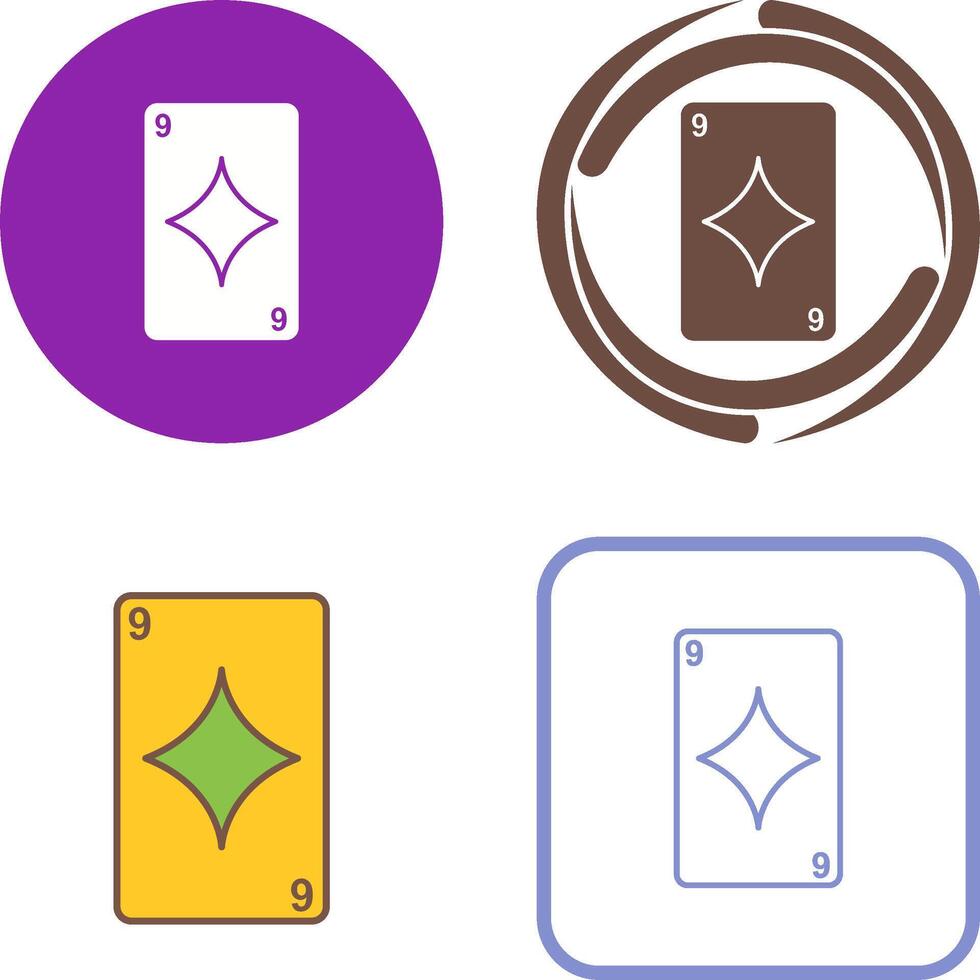Diamonds Card Icon Design vector