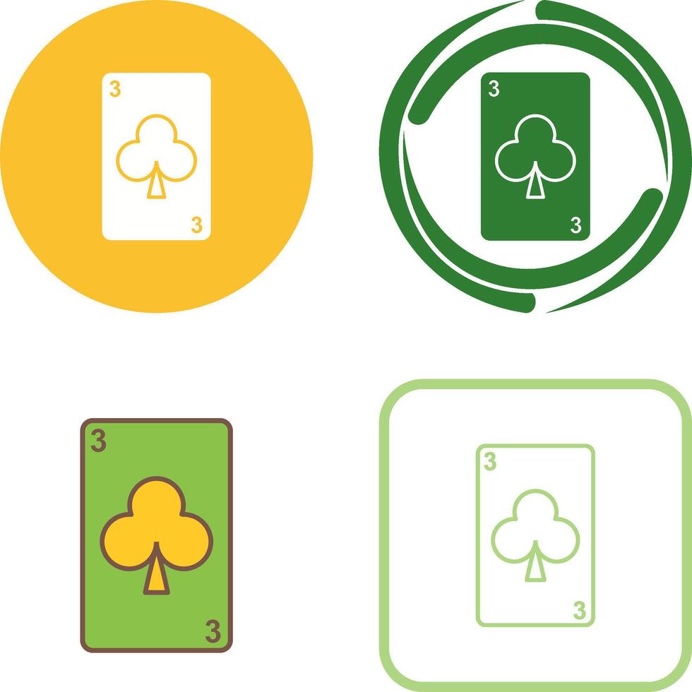 Clubs Card Icon Design vector