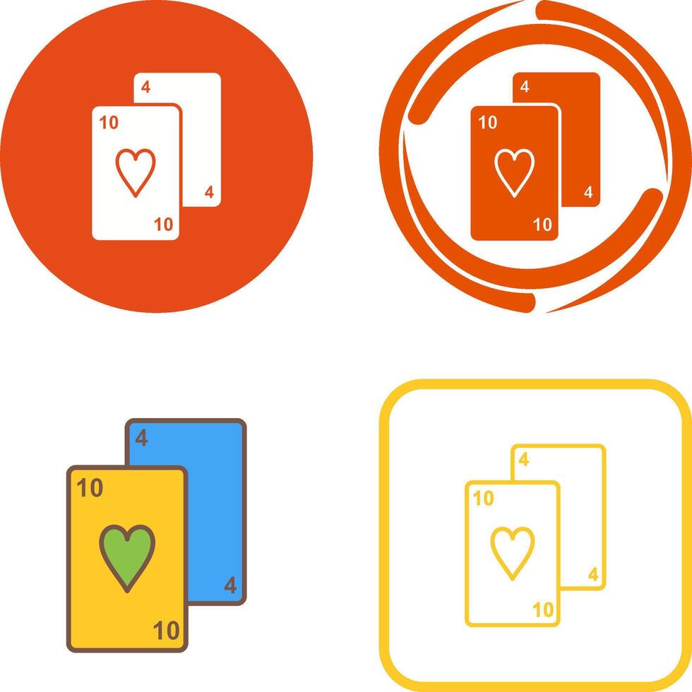 Playing Cards Icon Design vector