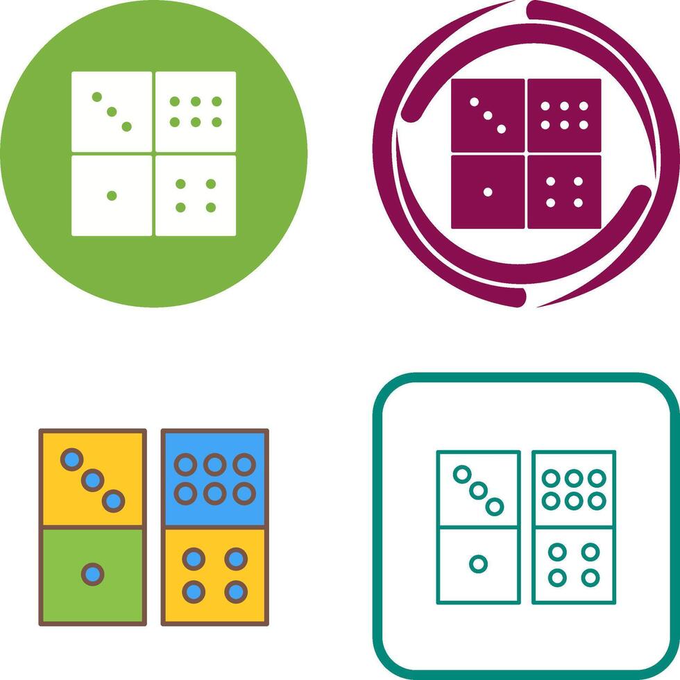 Domino Game Icon Design vector