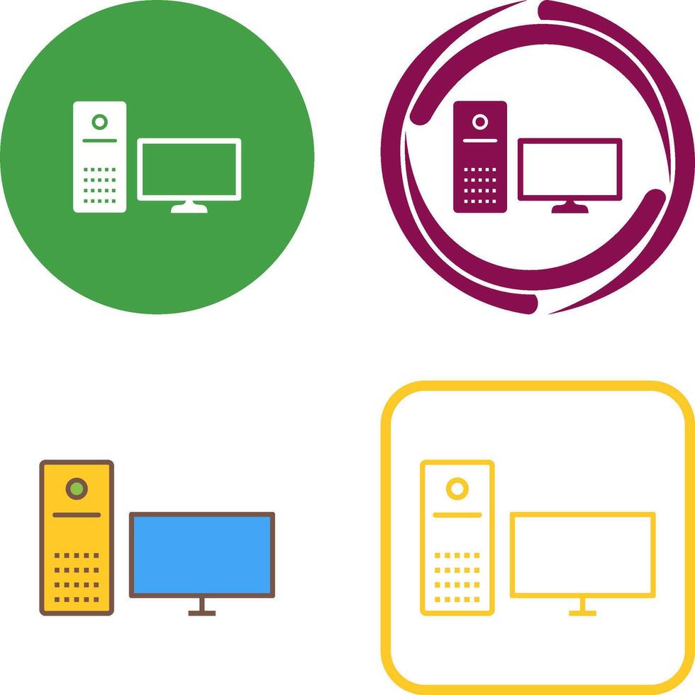 Unique Computer Icon Design vector