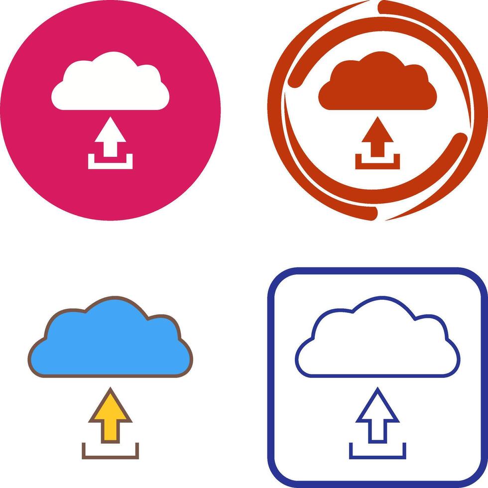 Unique Upload to Cloud Icon Design vector