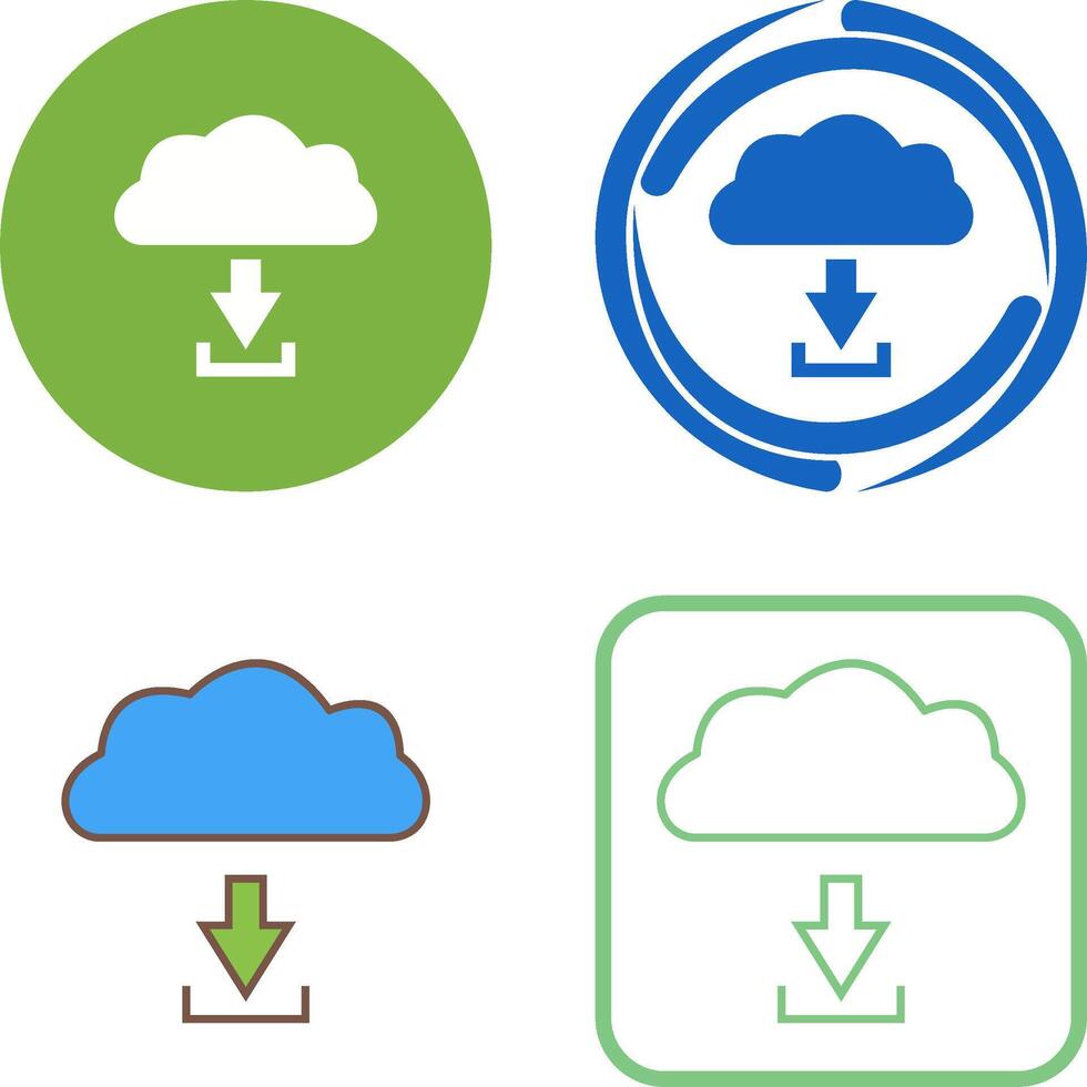 Unique Download from Cloud Icon Design vector