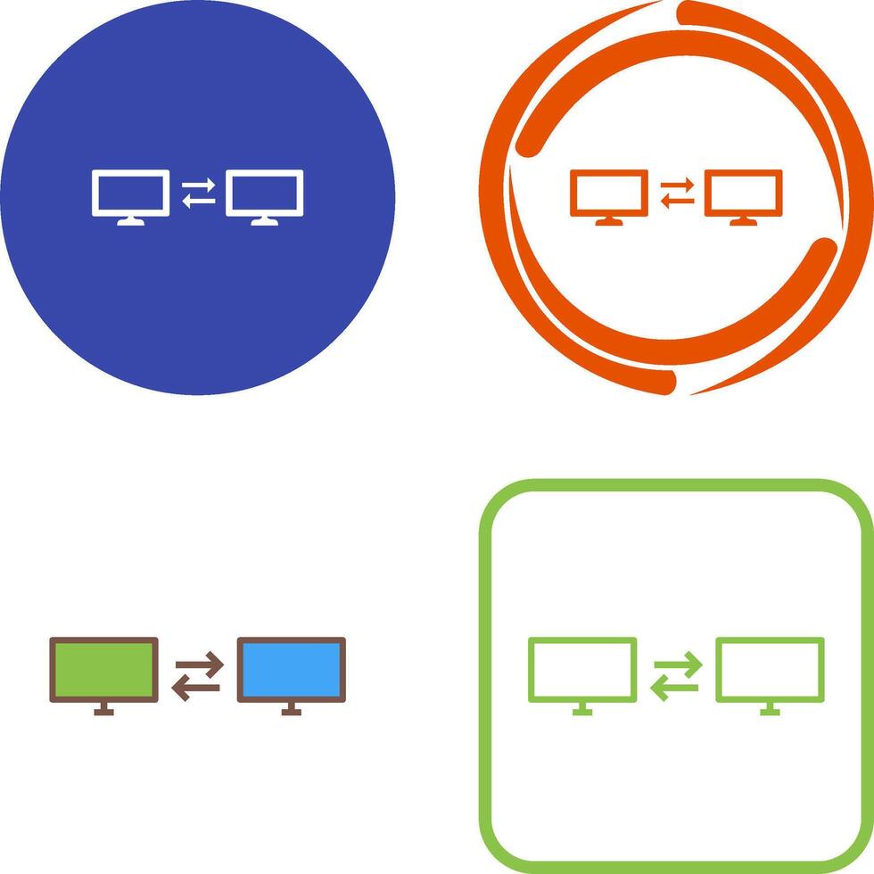 Unique Sharing Systems Icon Design vector