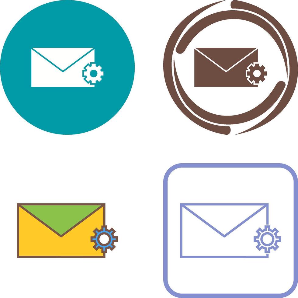 Unique Message Settings Icon Design vector