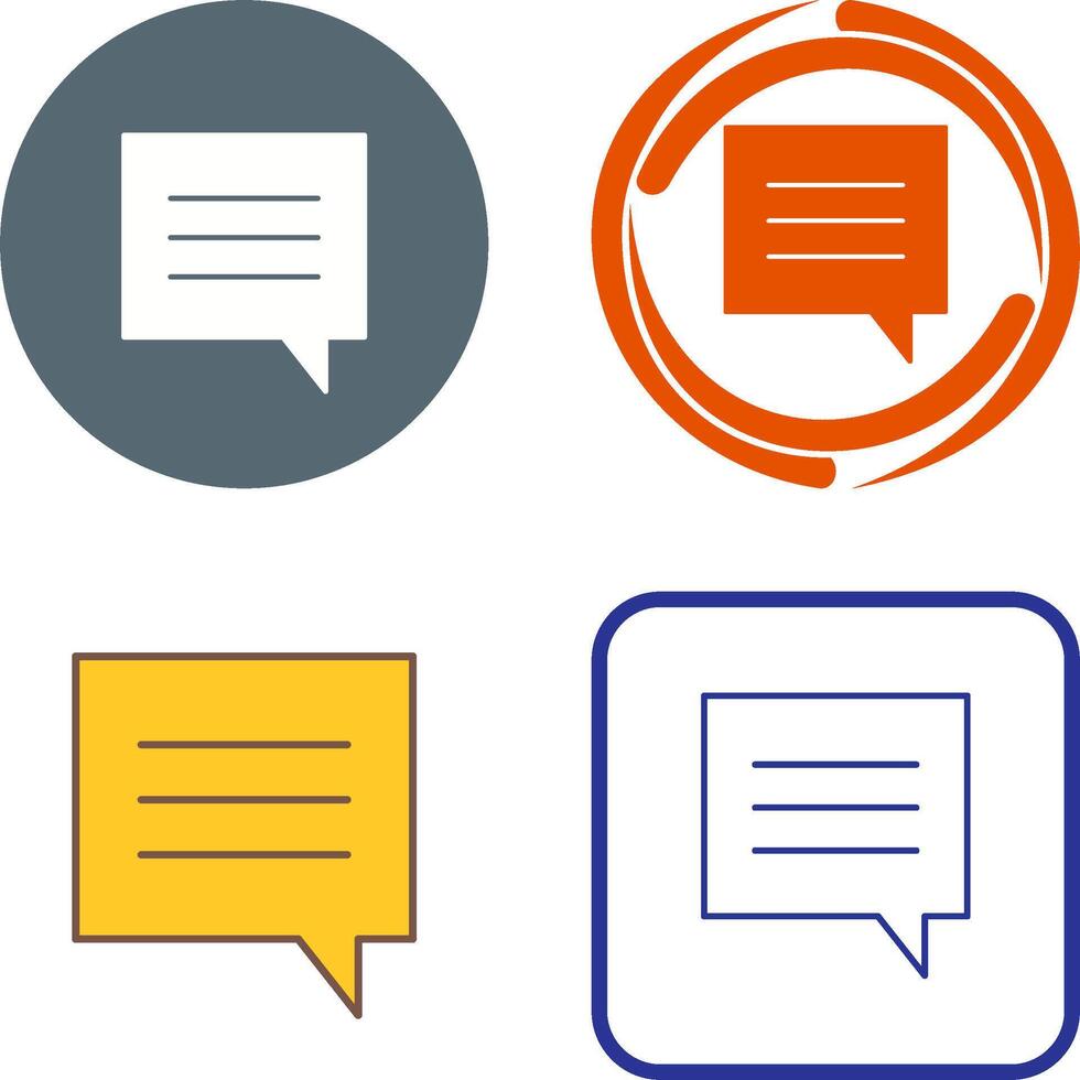Unique Single Chat Bubble Icon Design vector