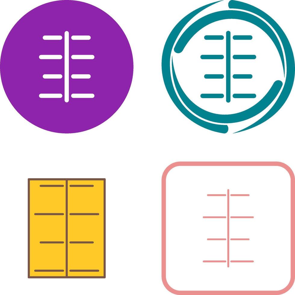 Unique Center Align Icon Design vector
