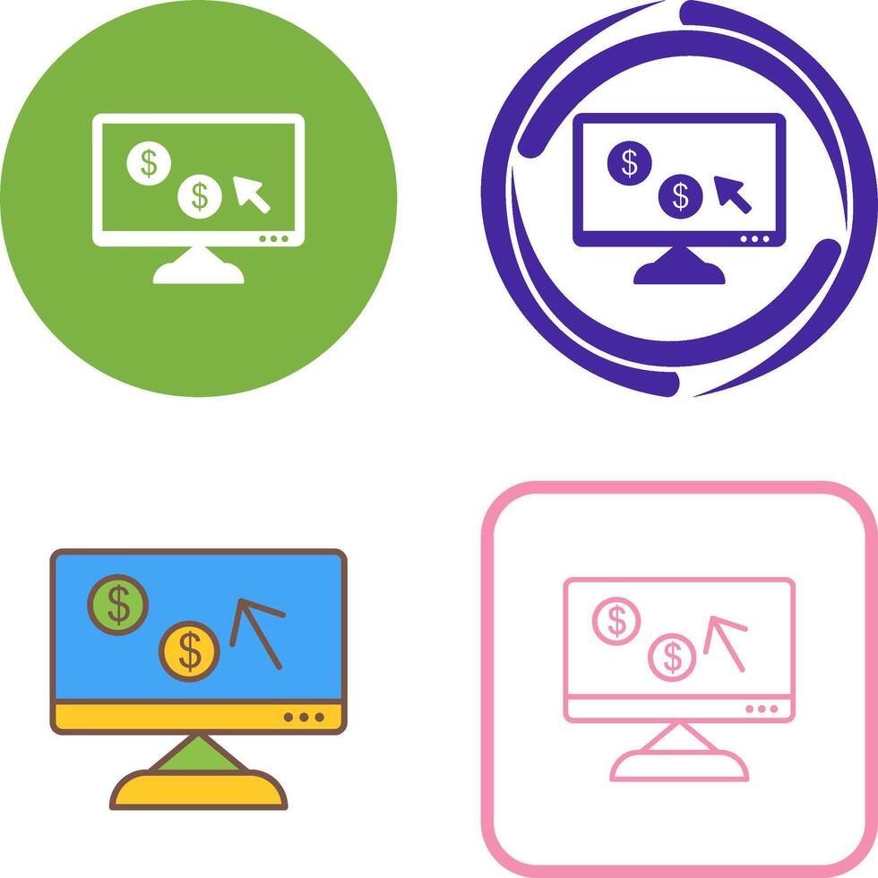 Unique Pay Per Click Icon Design vector