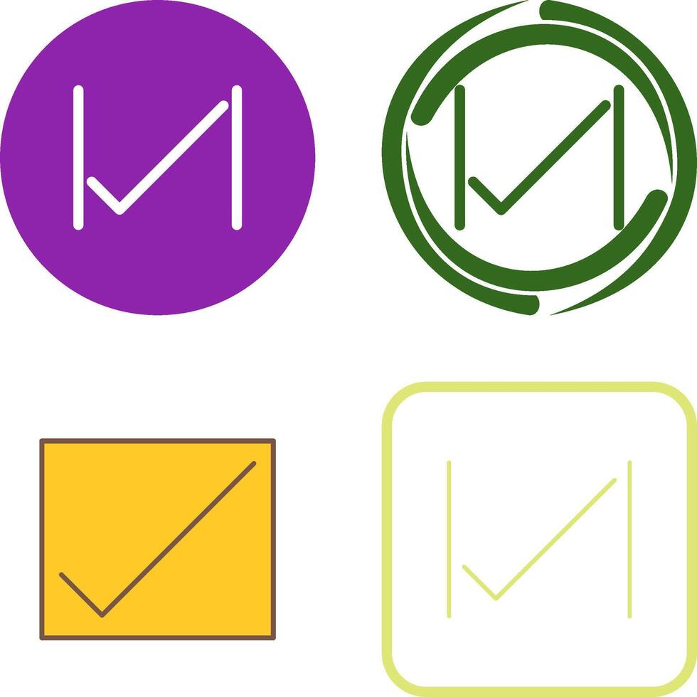 Unique Tick Icon Design vector