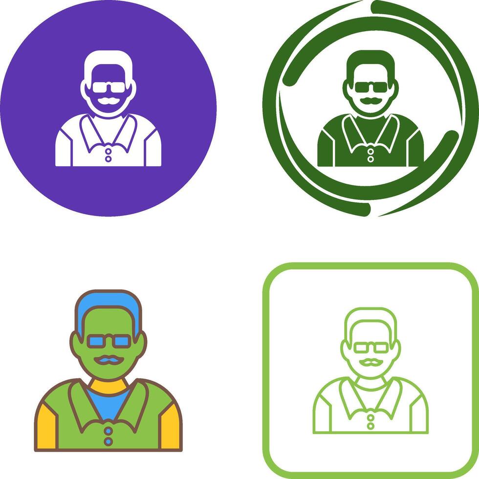 Unique Male Professor Icon Design vector