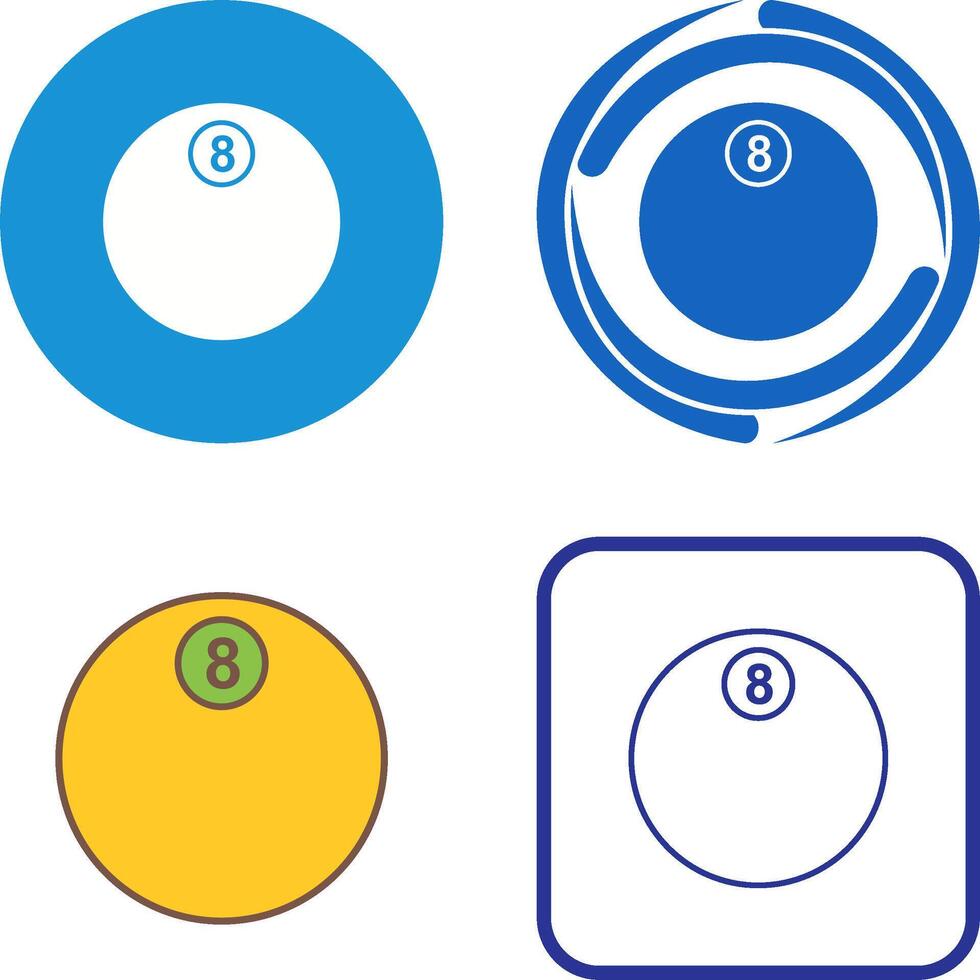 Unique Eight Ball Icon Design vector