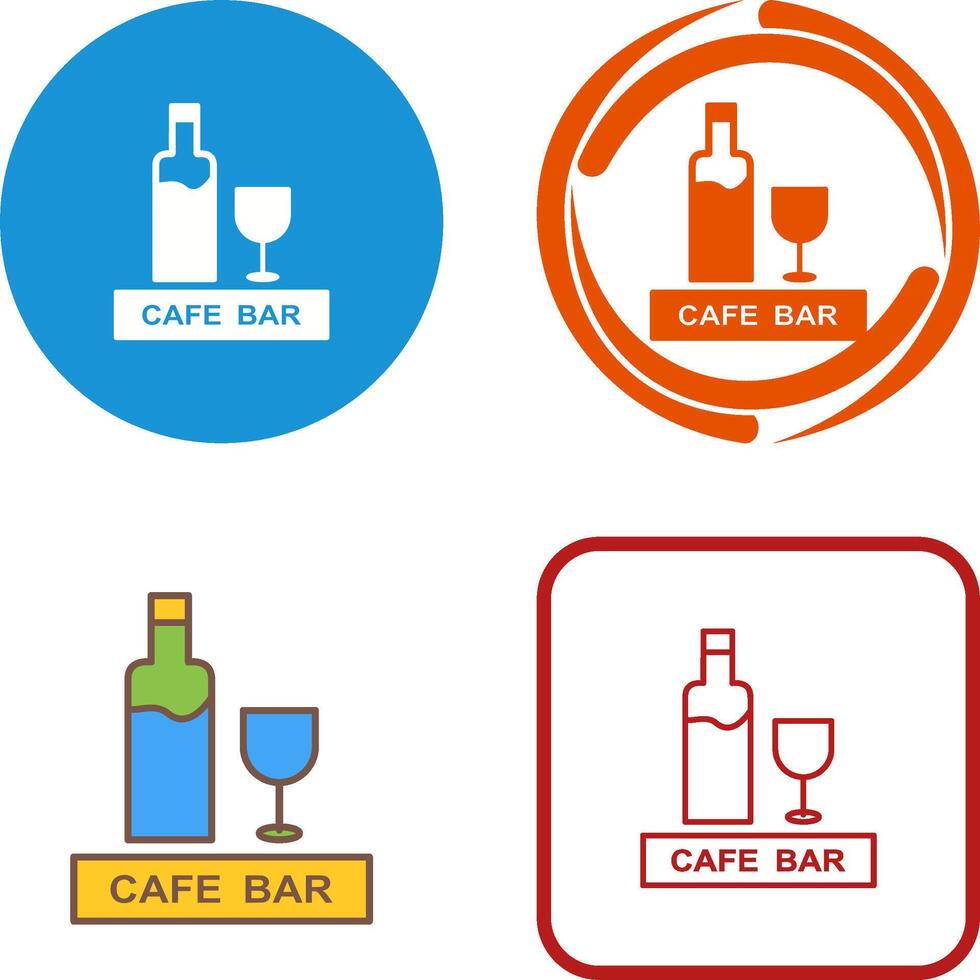 Unique Drinks Cafe Icon Design vector