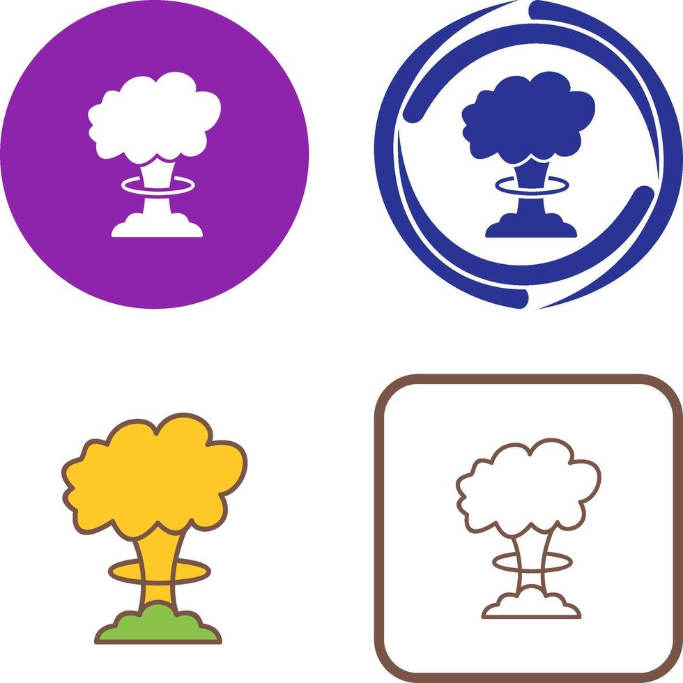 Unique Bomb Blast Icon Design vector