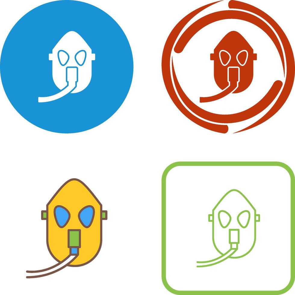 Unique Oxygen Mask Icon Design vector