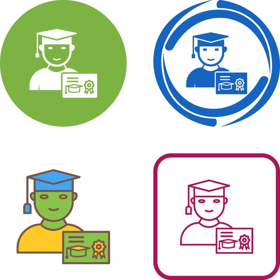 Unique Receiving Degree Icon Design vector