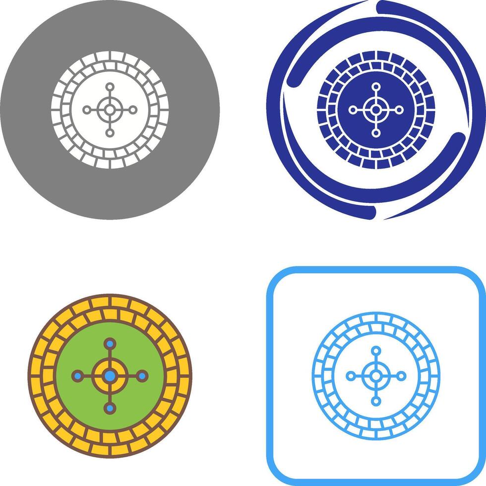 Roulette Icon Design vector