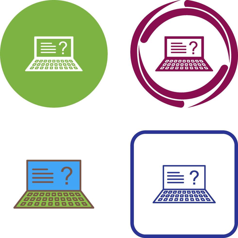 Unique Online Exam Icon Design vector