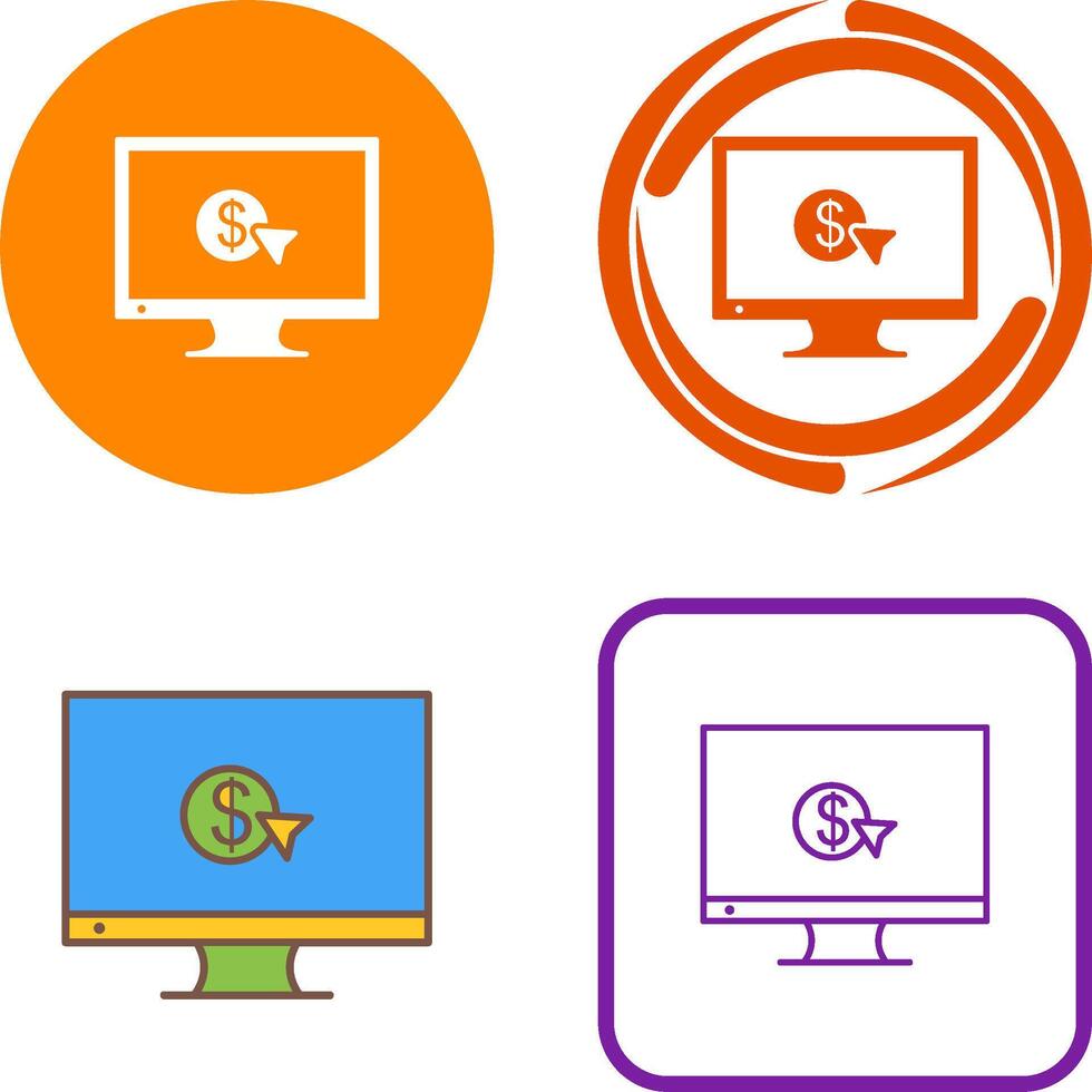 Unique Pay Per Click Icon Design vector