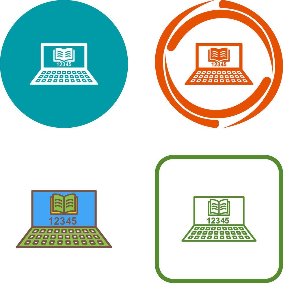 Unique Online Study Icon Design vector