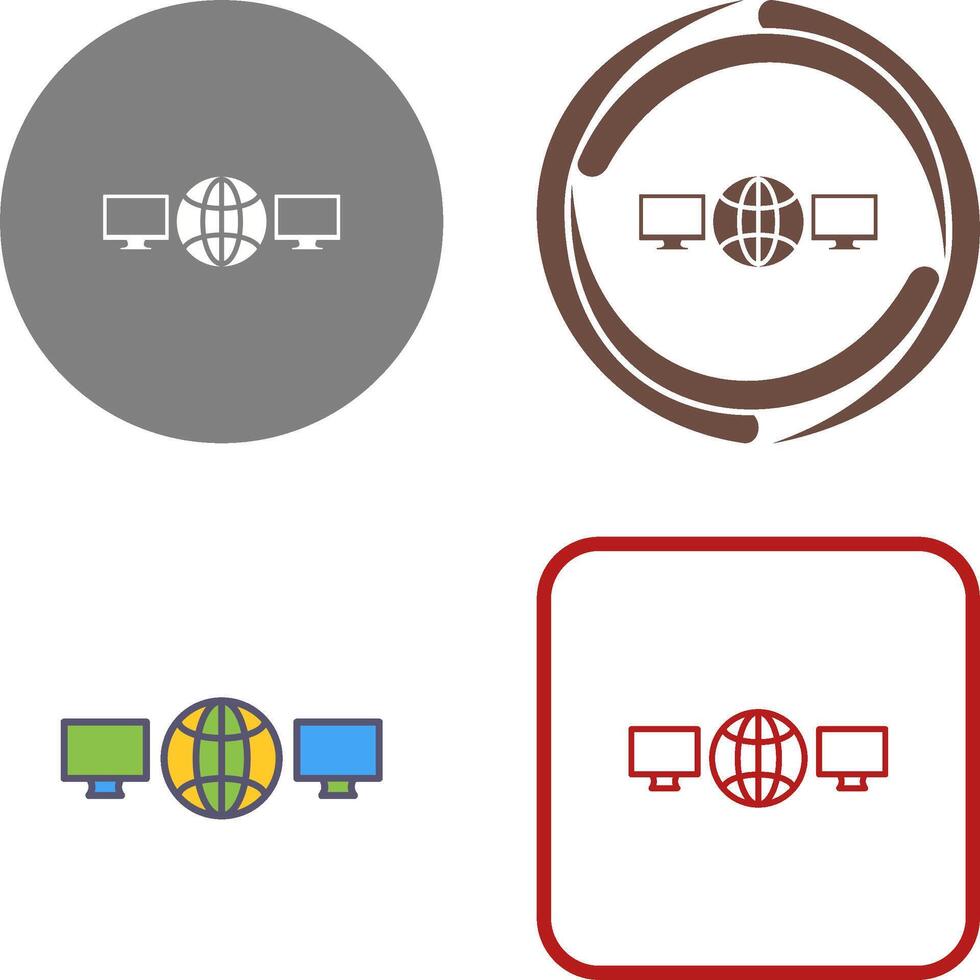 Unique Networks Icon Design vector