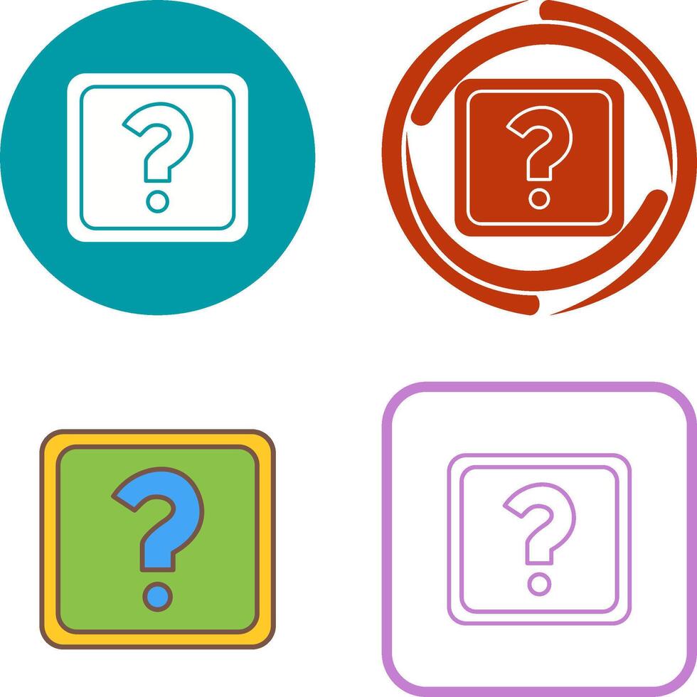 Unique Question Mark Icon Design vector