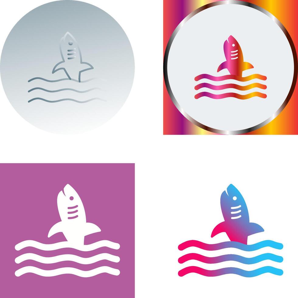 Dangerous Shark Icon Design vector