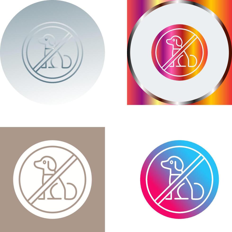 No Pets Icon Design vector