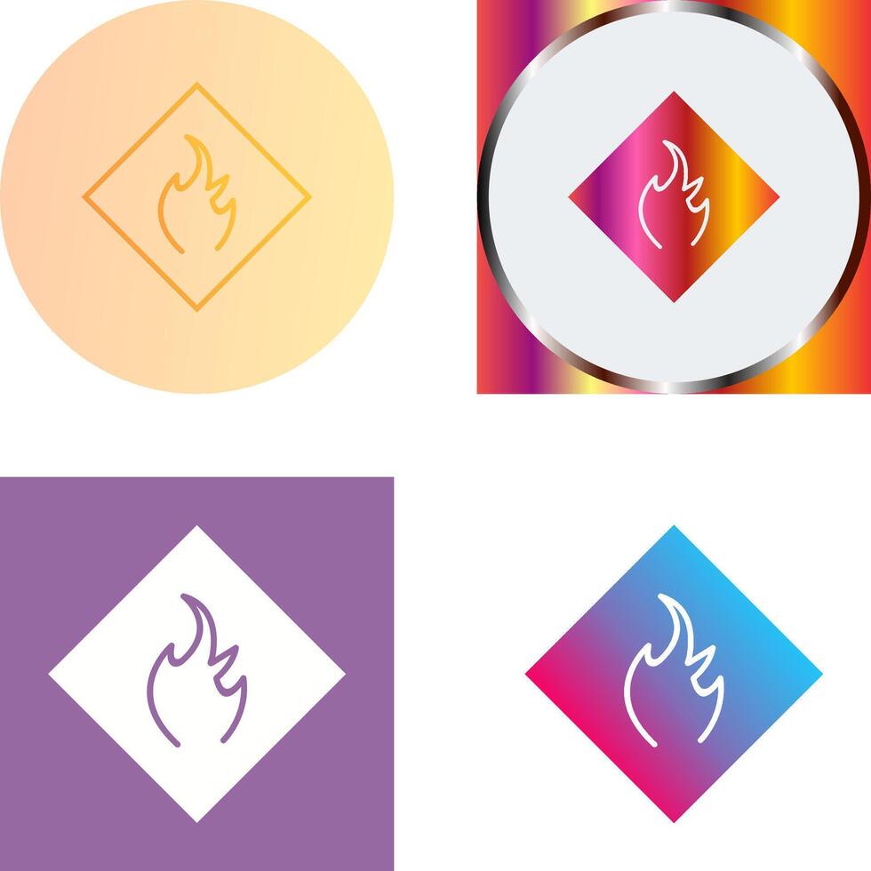 Danger of Flame Icon Design vector