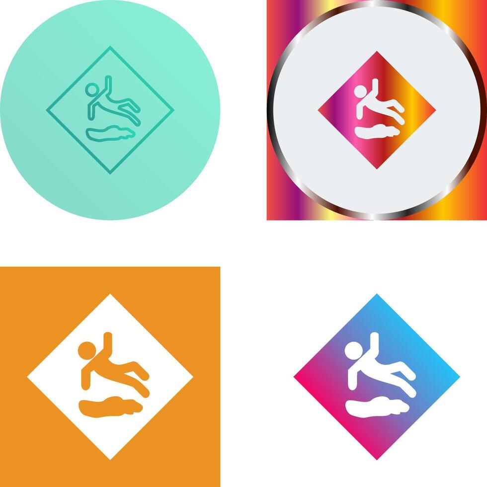Danger of Slipping Icon Design vector