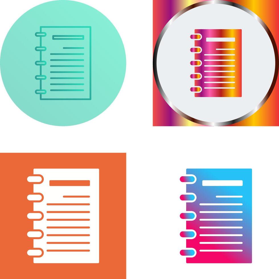 Notepad Icon Design vector